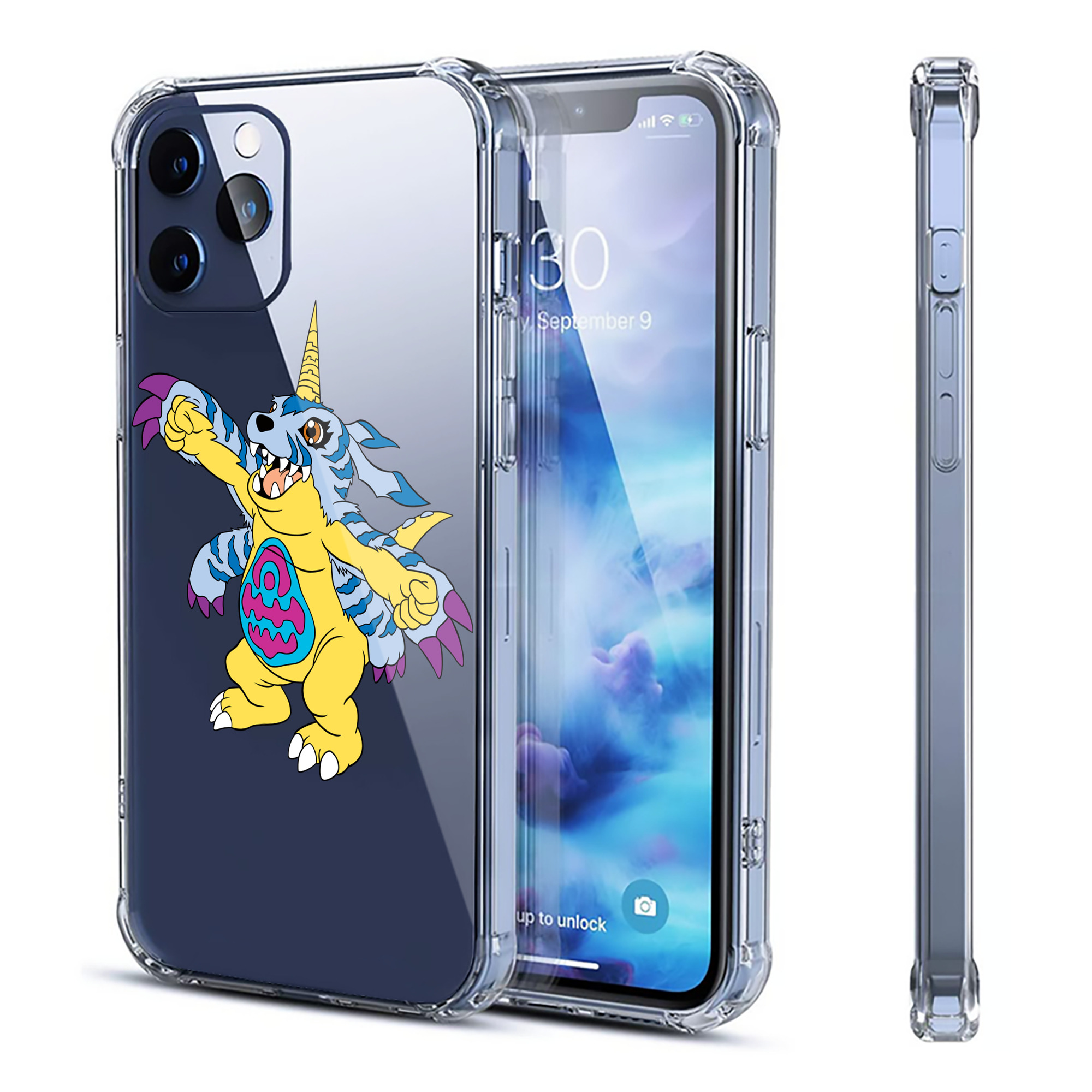 （画像用） Digimon デジタルモンスター/デジモン 【iPhone 12シリーズ対応】透明スマホケース（クリアソフトケース）